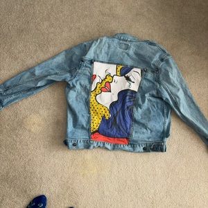 Pop art print back Jean jacket
